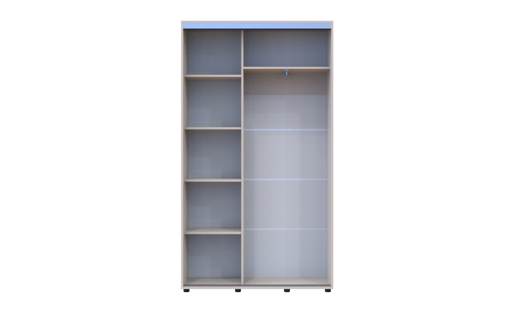 Tolóajtós gardróbszekrény Doros Sigma Slim kasmír 2 ajtó 120x45x214.4 (42005446)