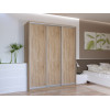 Tolóajtós gardróbszekrény Doros City light Sonoma tölgy 3 bútorlap 180х60х225 (42002003)