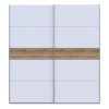 Tolóajtós gardróbszekrény Doros G-Caiser fehér/fehér Ewok tölgy betéttel 2 bútorlap / 5 rész 220x60x240 (44900283)