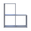 Polcrendszer Doros Step 2x2 Szürke nyitott 69х28.8х71.4 (41516177)