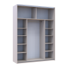 Tolóajtós gardróbszekrény Doros G-Caiser Kasmír / Kasmír 1 bútorlap / 1 Tükör 3 rész 180x60x240 (42005321)