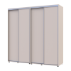 Tolóajtós gardróbszekrény Doros Sigma Slim kasmír 2+2 ajtó 210x60x214.4 (42005589)