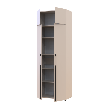 Gardróbszekrény polcokkal és felsőszekrénnyel Doros Kasper Kasmír 2 ajtó 90x48x245 (42005536)