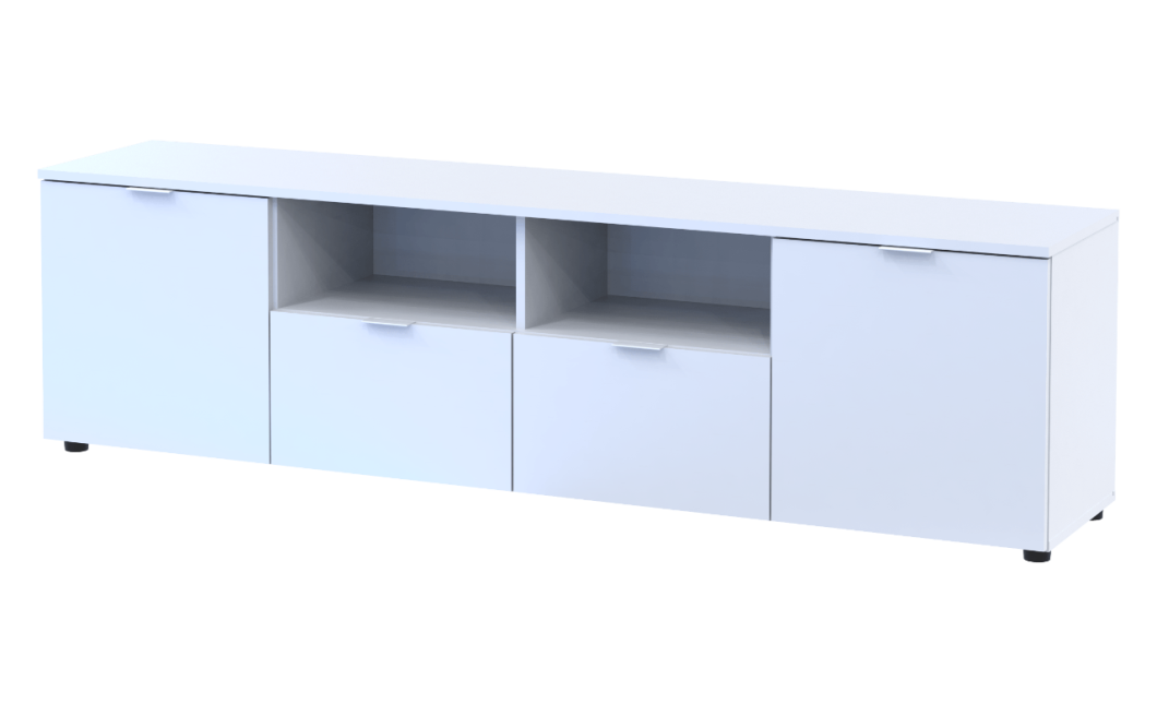 Komód Doros Ron 4 Fehér 2 bútorlap 2 Fiók 180x38x50 (44900221)