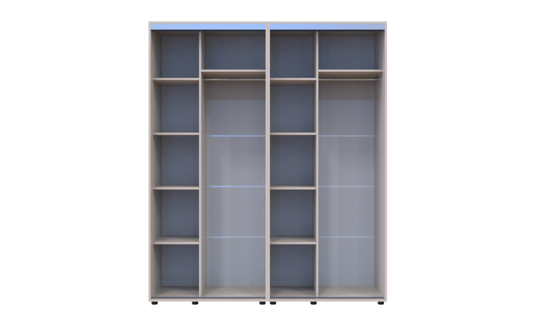 Tolóajtós gardróbszekrény Doros Sigma Slim kasmír 2+2 ajtó 180x60x214.4 (42005583)