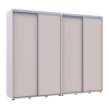 Tolóajtós gardróbszekrény Doros Sigma Slim kasmír 2+2 ajtó 260x60x214.4 (42005599)