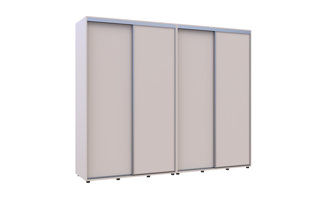 Tolóajtós gardróbszekrény Doros Sigma Slim kasmír 2+2 ajtó 260x60x214.4 (42005599)
