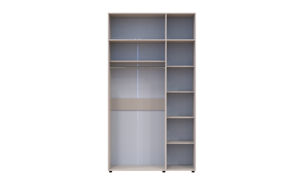 Gardróbszekrény felsőszekrénnyel Doros Kasper Kasmír 3 ajtó 135x48x245 (42005520)