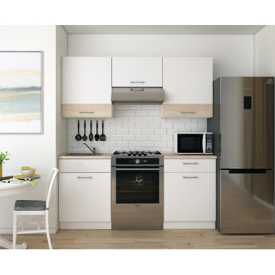 Leia Konyha Doros 1.8 m Fehér/Sonoma tölgy bútorlap 180x60x250 (81000010)