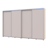 Tolóajtós gardróbszekrény Doros Sigma Slim kasmír 2+2 ajtó 340x45x214.4 (42005614)