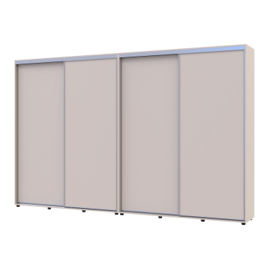 Tolóajtós gardróbszekrény Doros Sigma Slim kasmír 2+2 ajtó 340x45x214.4 (42005614)
