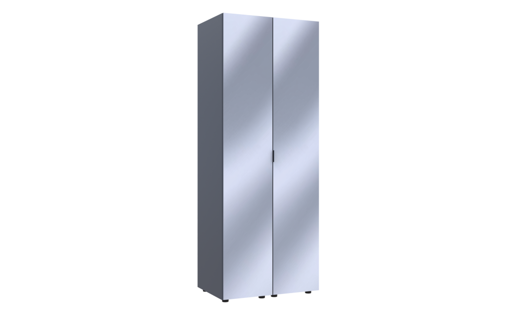 Gardróbszekrény szett Doros Gelár Grafitszürke 2 Tükör 78x49,5x203,4 (42002164)