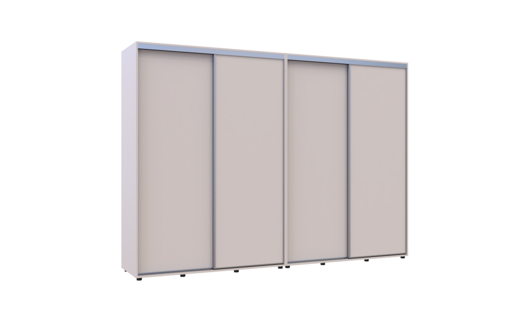 Tolóajtós gardróbszekrény Doros Sigma Slim kasmír 2+2 ajtó 300x60x214.4 (42005607)