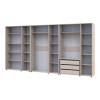 Gardróbszekrény polcokkal és fiókokkal Doros Kasper Kasmír 3+3+3 ajtó 405x48x204 (42005734)