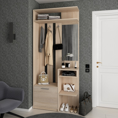Előszobaszekrény Doros Riviera Sonoma tölgy 91,5x30x203 (81336222)