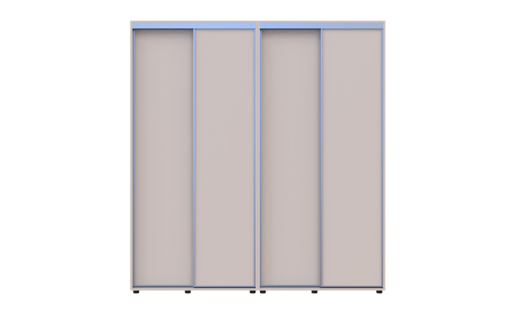 Tolóajtós gardróbszekrény Doros Sigma Slim kasmír 2+2 ajtó 200x60x214.4 (42005587)