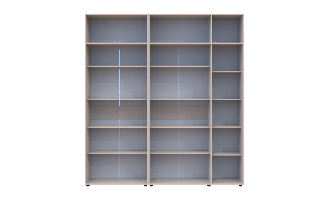 Gardróbszekrény polcokkal és felsőszekrénnyel Doros Kasper Kasmír 2+3 ajtó 225x48x245 (42005552)