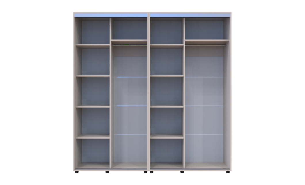 Tolóajtós gardróbszekrény Doros Sigma Slim kasmír 2+2 ajtó 210x60x214.4 (42005589)