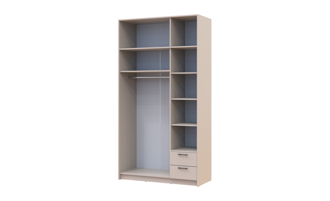 Nyílóajtós gardrobszekrény Doros Rondi felsőszekrénnyel Kasmír 3 ajtós 121x52x236 (80738474)