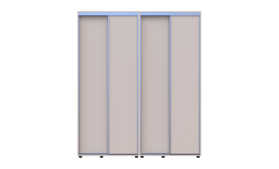 Tolóajtós gardróbszekrény Doros Sigma Slim kasmír 2+2 ajtó 180x45x214.4 (42005582)