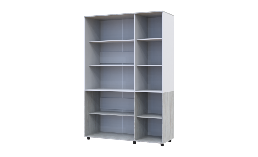 Nyílóajtós gardrobszekrény Doros Thorn Natti Lúcc/Fehér 3 ajtó polcokkal 135x51,6x200 (44900508)