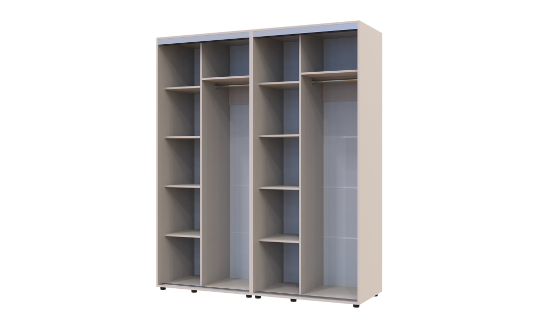 Tolóajtós gardróbszekrény Doros Sigma Slim kasmír 2+2 ajtó 180x60x214.4 (42005583)