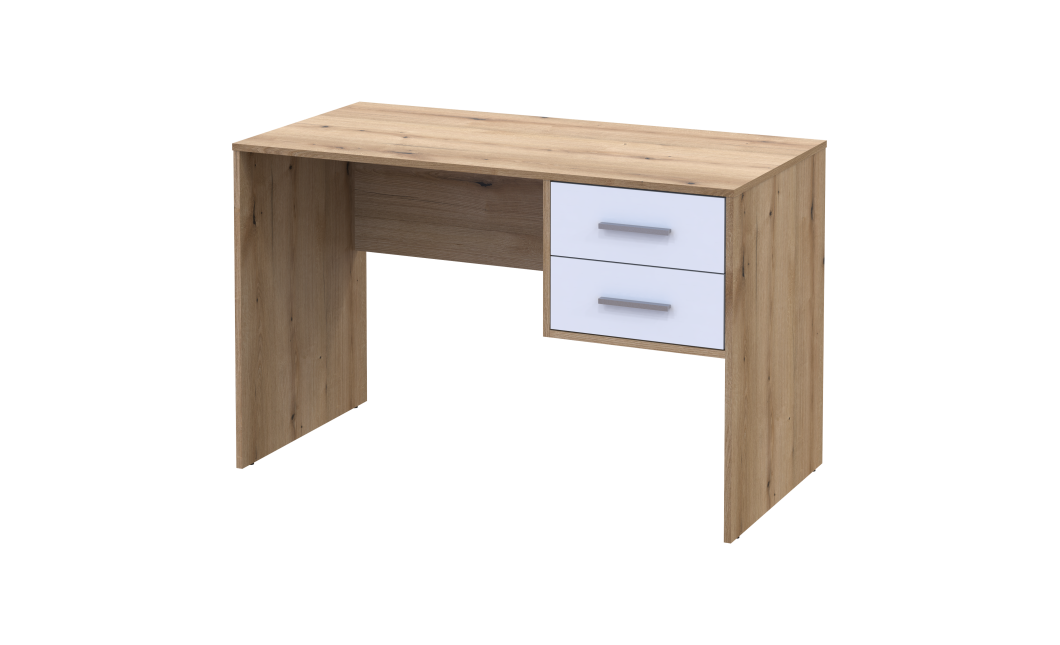 Számítógépasztal Doros T2 Ewok tölgy / Fehér 120x60x75 (81339331)
