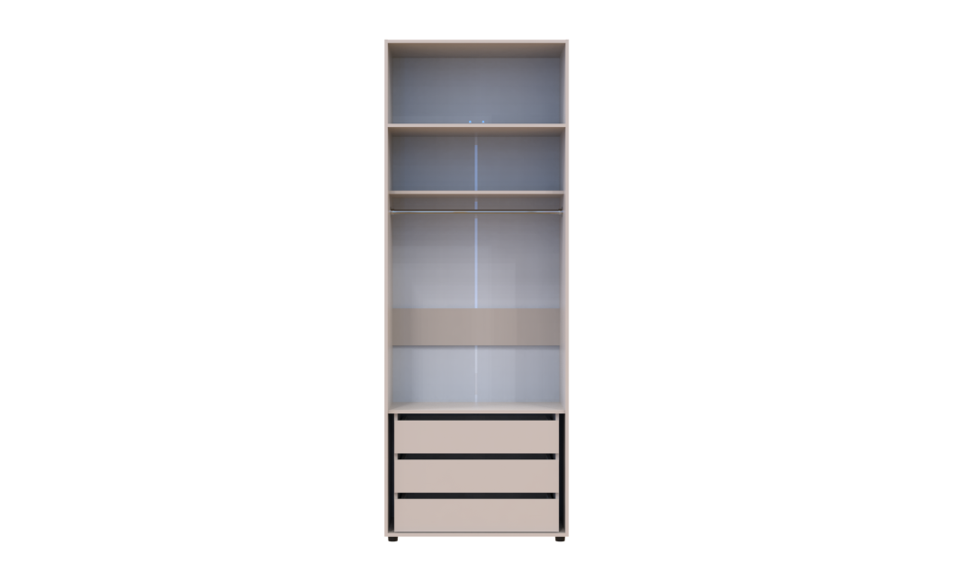 Gardróbszekrény fiókokkal és felsőszekrénnyel Doros Kasper Kasmír 2 ajtó 90x48x245 (42005538)