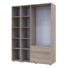 Nyílóajtós gardróbszekrény Doros Gelár Sonoma tölgy 3 bútorlap / Tükör 155x49,5x203,4 (42002159)