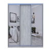 Tolóajtós gardróbszekrény Doros City light Natti Lúc 1 bútorlap / 2 tükör 180x60x225 (80736520)