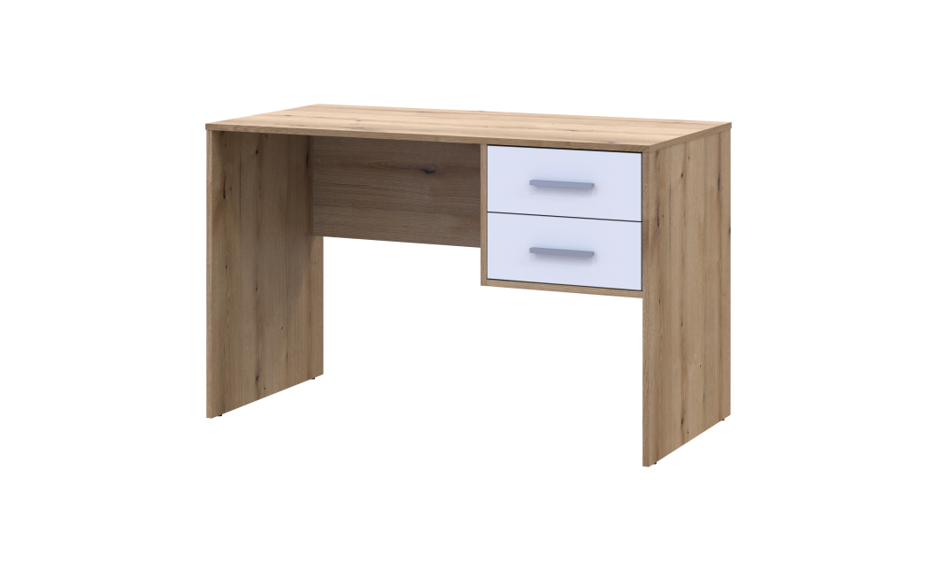 Számítógépasztal Doros T2 Ewok tölgy / Fehér 120x60x75 (81339331)