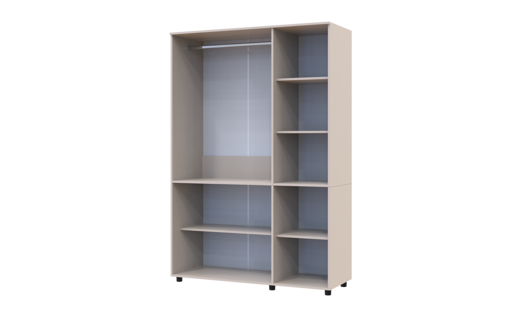 Nyílóajtós gardrobszekrény Doros Thorn Kasmír 3 ajtó vállfás 135x51,6x200 (44900495)