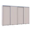 Tolóajtós gardróbszekrény Doros Sigma Slim kasmír 2+2 ajtó 340x45x214.4 (42005614)