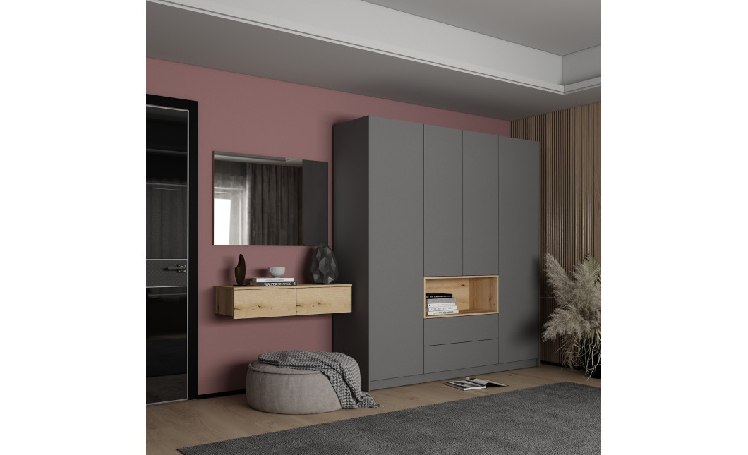Bútorszett Doros Levia + Tükör Ewok tölgy 100х32х100 (42005239)