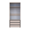 Gardróbszekrény fiókokkal Doros Kasper Kasmír 2 ajtó 90x48x204 (42005532)