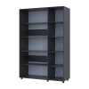 Nyílóajtós gardrobszekrény Doros Thorn Antracit 3 ajtó polcokkal 135x51,6x200 (44900492)