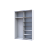 Tolóajtós gardróbszekrény Doros G-Caiser Fehér Grafitszürke 2 bútorlap / 3 rész 160x60x240 (42005087)