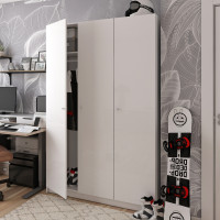 Nyílóajtós gardróbszekrény Doros Promo Fehér 3 bútorlap 135x48x204 (80737071)