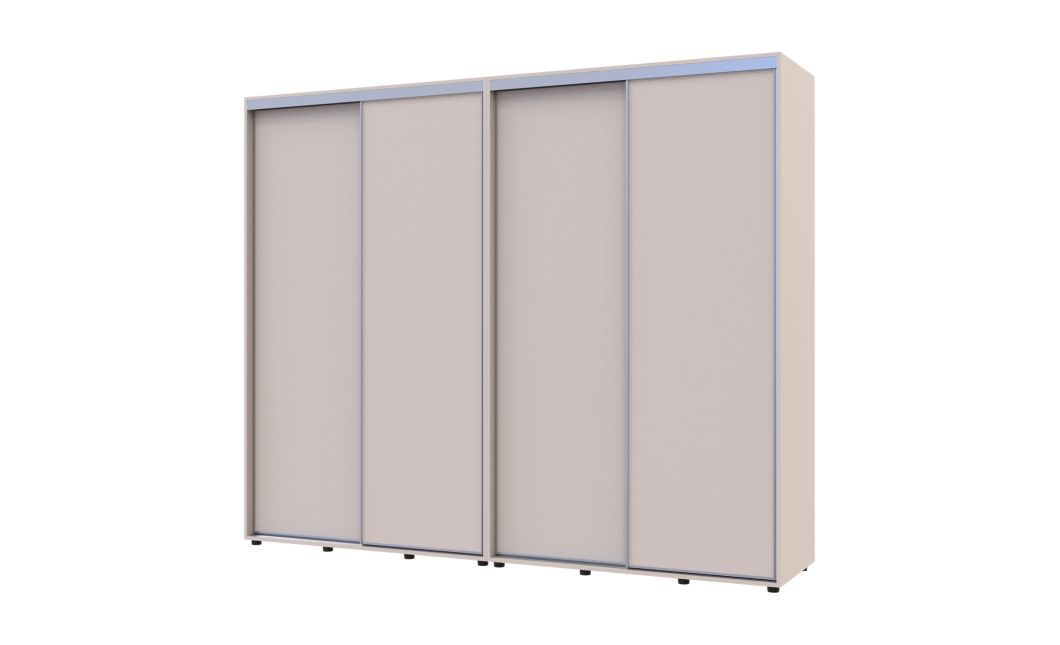 Tolóajtós gardróbszekrény Doros Sigma Slim kasmír 2+2 ajtó 260x60x214.4 (42005599)