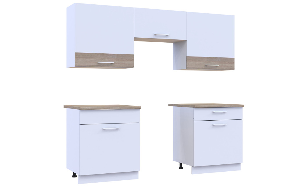Leia Konyha Doros 1.8 m Fehér/Sonoma tölgy bútorlap 180x60x250 (81000010)