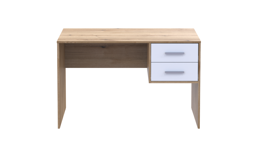Számítógépasztal Doros T2 Ewok tölgy / Fehér 120x60x75 (81339331)