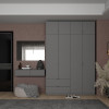 Smink asztal Doros Levia Grafitszürke 2F 100х32х22 (41516089)