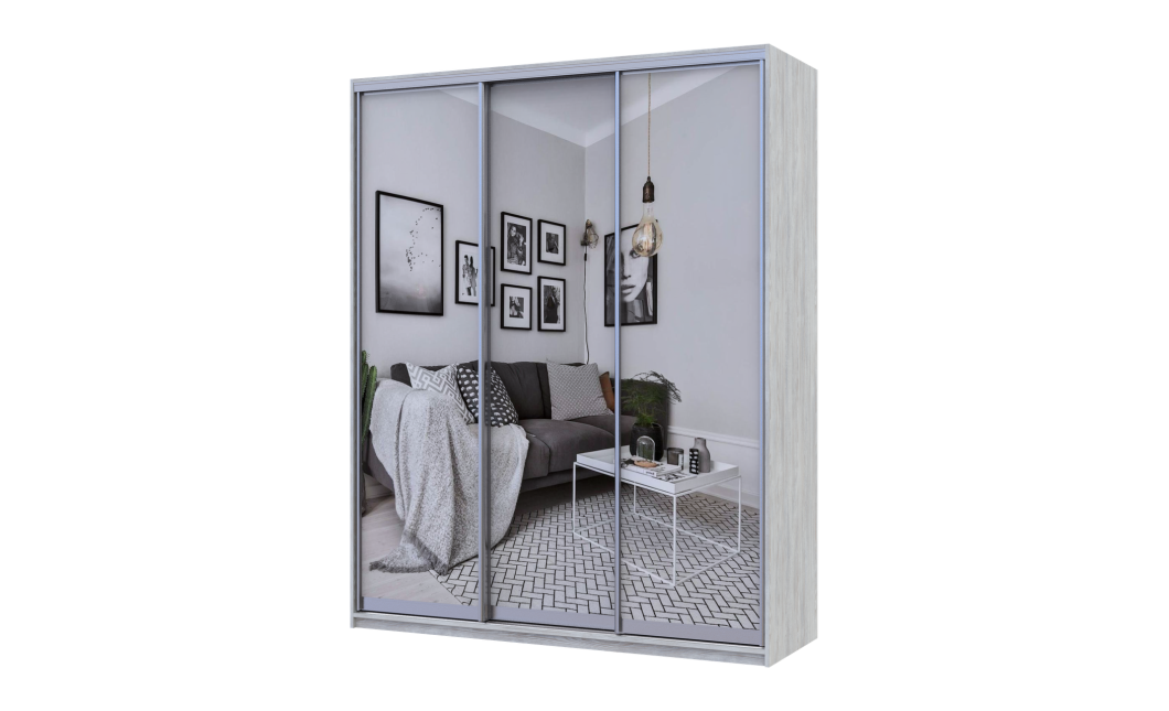 Tolóajtós gardróbszekrény Doros City light Natti Lúc 3 tükör 180x60x225 (80736524)