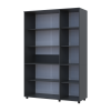 Nyílóajtós gardrobszekrény Doros Thorn Antracit 3 ajtó polcokkal 135x51,6x200 (44900492)