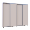 Tolóajtós gardróbszekrény Doros Sigma Slim kasmír 2+2 ajtó 260x45x214.4 (42005598)