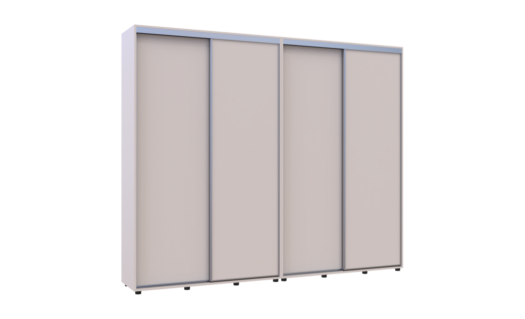 Tolóajtós gardróbszekrény Doros Sigma Slim kasmír 2+2 ajtó 260x45x214.4 (42005598)