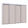 Tolóajtós gardróbszekrény Doros Sigma Slim kasmír 2+2 ajtó 290x45x214.4 (42005604)