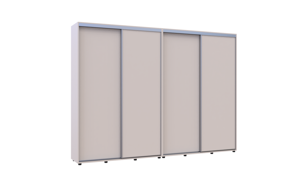Tolóajtós gardróbszekrény Doros Sigma Slim kasmír 2+2 ajtó 290x45x214.4 (42005604)