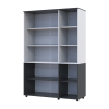 Nyílóajtós gardrobszekrény Doros Thorn Antracit/Fehér 3 ajtó polcokkal 135x51,6x200 (44900516)