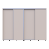 Tolóajtós gardróbszekrény Doros Sigma Slim kasmír 2+2 ajtó 290x45x214.4 (42005604)